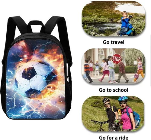 Vista 201 de HUGS IDEA Los animales frescos 3D niños escuela libro bolsa niños impresión mochilas, Baloncesto, Moderno