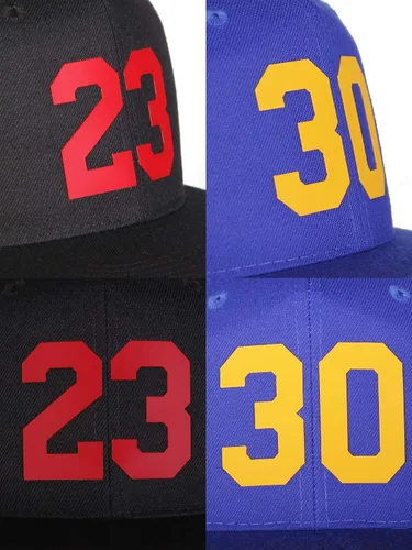 Vista 4 de Número de equipo modificado para requisitos particulares del jugador del color del sombrero del Snapback de la visera plana clásica de la visera