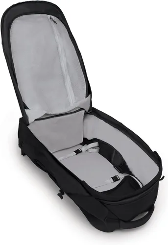 Vista 9 de Mochila de viaje Osprey Farpoint 80L para hombre, negra Negro