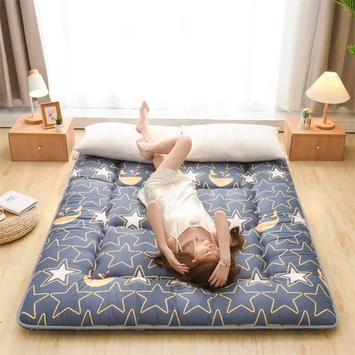 Vista 12 de Colchón de futón japonés extra grueso plegable enrollable para suelo, colchón de arrastre para el suelo, colchón de campamento, colchoneta de dormir
