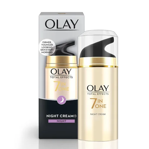 Vista 2 de Tratamiento facial de noche, hidratante 1.7 onzas líquidas, embalaje puede variar de Olay Total Effects