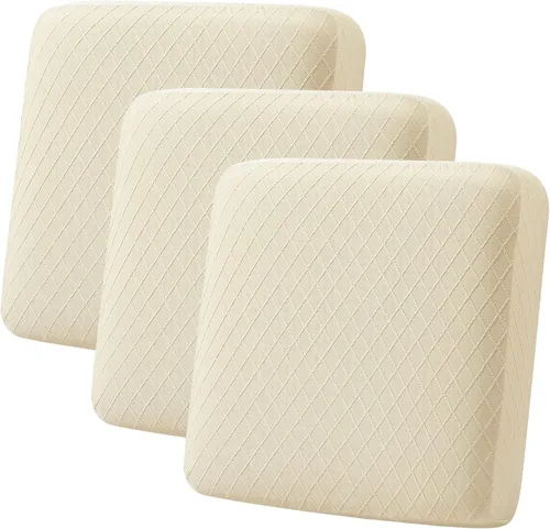 Vista 38 de hyha Fundas de cojín para sofá al aire libre, fundas lavables para sofá seccional, jaspe de diamante, funda elástica para cojín de asiento de sofá