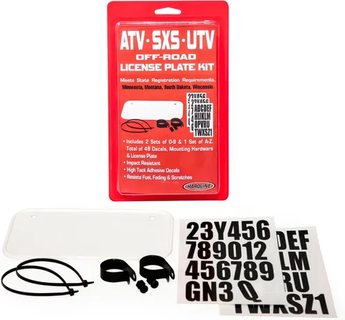 Vista 5 de Hardline Products USA ATV/SXS/UTV Kit de Placa de Matrícula para Todoterreno - Negro