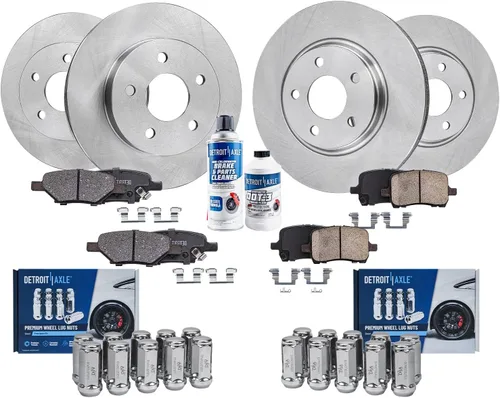 Vista 54 de Detroit Axle - 4 rotores de freno para Ford 1994-2004 Mustang, rotores de freno de disco delanteros y traseros 1995 1996 1997 1998 1999 2000 2001