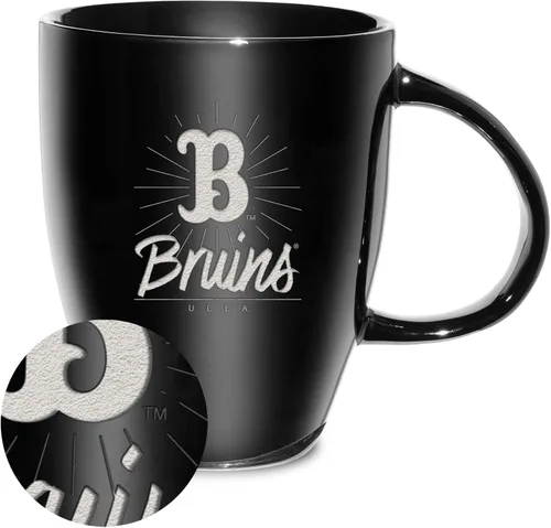 Vista 86 de Rico Industries - Taza de lustre cerámico con grabado láser de la NCAA de 18oz - Café-Té