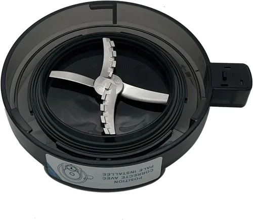 Vista 3 de Tapa exterior de repuesto y paleta, compatible con Ninja Creami Ice Cream Maker: NC500, NC501, NC501H, NC501HBL y NC501HGN Series