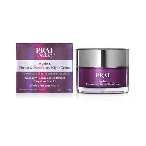 Vista 2 de PRAI Beauty Ageless - Crema de noche para garganta y escote Crema reafirmante para el cuello para uso durante la noche Crema tensora de cuello