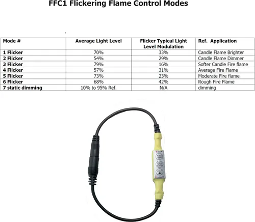 Vista 3 de Paquete de 3 efectos de control rápido de parpadeo para iluminación LED, simulación de llama, accesorios de teatro de fuego falso