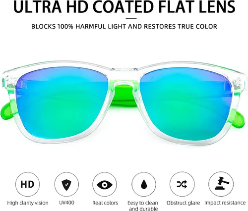 Vista 2 de Gafas de sol para mujer UV400 espejadas, apto para exteriores, vacaciones, conducción