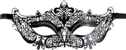 Vista 6 de IETANG - Antifaces venecianos para parejas, baile de máscaras, accesorios de disfraz o fiesta, 1 par