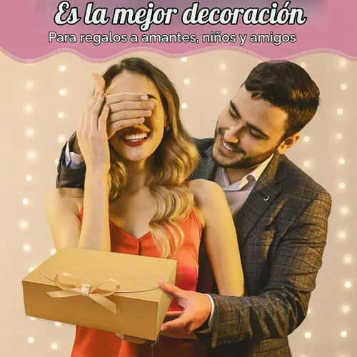 Vista 5 de PLMMOUT 15 cajas de regalo con tapas, caja de propuesta de dama de honor Marrón