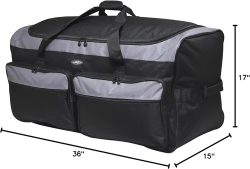Vista 8 de Travelers Club 36" Asgard Bolsa de lona con ruedas de 3 ruedas