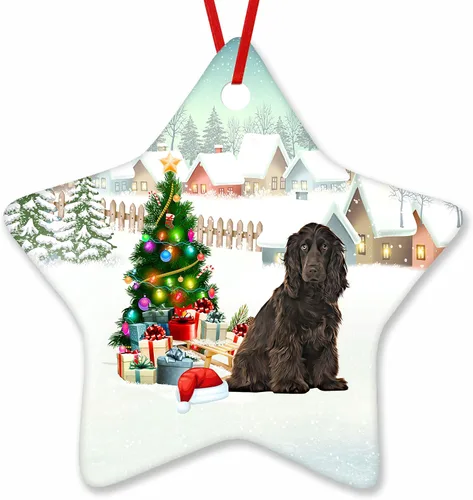 Vista 139 de Prezzy Airedale Terrier - Adorno para decoración de árbol de Navidad, regalos lindos para amantes de los perros, para familiares y amigos, nuevo