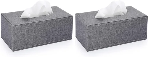 Vista 21 de Sumnacon Tissue Box Cover Rectangle Linen Tissue Box,Stylish Tissue Box Holder with Magnetic Bottom,Decorative Tissue Cover for Bathroom Toilet Beige