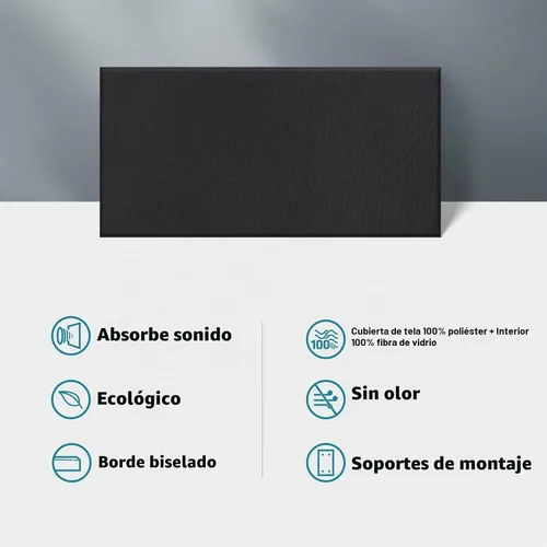 Vista 5 de Panel de pared de fibra de vidrio de 23.62 x 11.81 x 2 pulgadas, paquete de 4 paneles acústicos, paneles acústicos absorbentes de sonido para Negro
