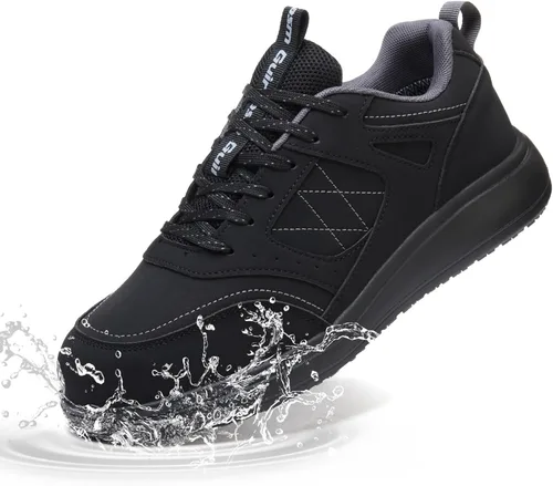 Vista 10 de Zapatos de trabajo antideslizantes para hombres, impermeables, resistentes al aceite, ligeros, duraderos, para cocina, restaurante, enfermería