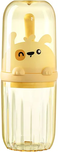 Vista 10 de Lindo soporte portátil para cepillos de dientes de plástico, estuche de viaje para niños con mango desmontable, cepillos de dientes multifunción