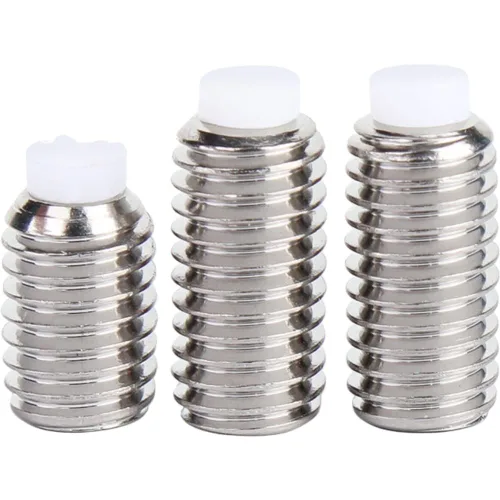 Vista 3 de 2 unids M12x25mm 304 Acero inoxidable Nylon Cabeza Buffer Tornillo Plástico Cabeza Émbolo POM Máquina Arroz Top Alambre Plástico Wave Bead