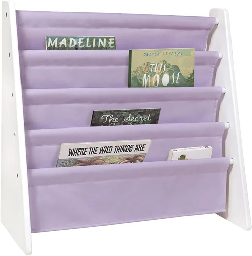 Vista 12 de Wildkin estantería de lona para niños y niñas, diseño de madera con cuatro estantes de tela, mantén las habitaciones, salas de juegos y aulas