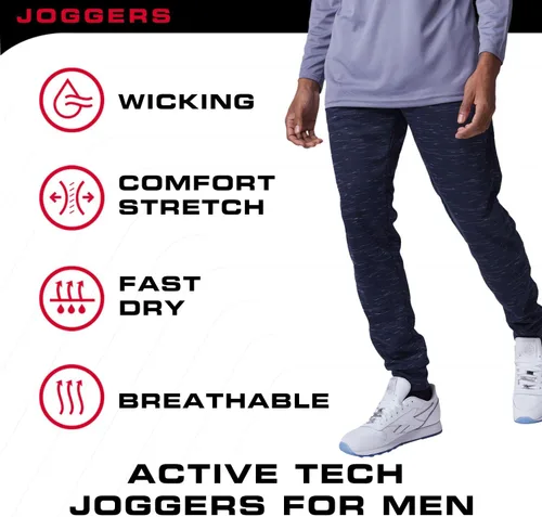 Vista 6 de Ultra Performance 3 Pack Mens Joggers Mens Athletic Sweatpants with Pockets for Men, Small - 3X