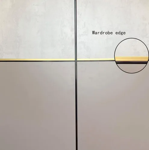Vista 5 de Moldura flexible de pared Moldura para despegar y pegar Moldura de borde de techo/pared/espejo/puerta/armario/gabinete, 16.4 pies x 0.4 pulgadas