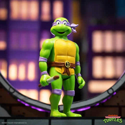 Vista 4 de Super7 Teenage Mutant Ninja Turtles Donatello - Figura de acción TMNT de 3.75 pulgadas con accesorios, coleccionables clásicos de dibujos animados