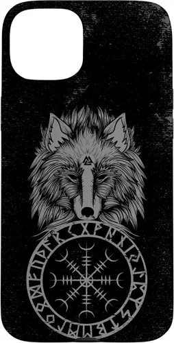 Vista 9 de Viking Aegishjalmur Runes Fenrir Odin Helm of Awe Phone Case for iPhone 17