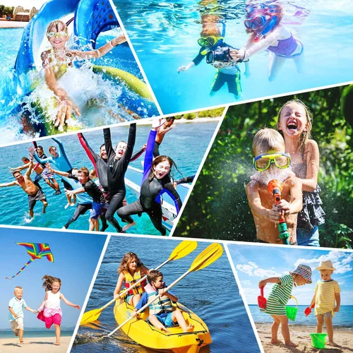 Vista 4 de Sunnywoo Zapatos de agua para niños y niñas, zapatos de agua de secado rápido, antideslizantes, piel de agua, zapatos deportivos descalzos