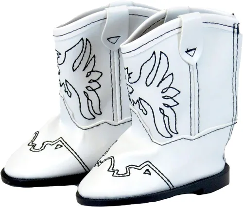 Vista 3 de American Fashion World Botas vaqueras de águila americana marrón para muñecas de 18 pulgadas Calidad premium y diseño moderno Zapatos de muñecas