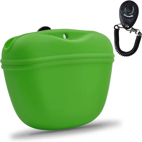 Vista 11 de AUDWUD - Bolsa de silicona para perros con cierre magnético con clip seguro Upgraded clip keeps your treat pouch secure during training.Magnetic
