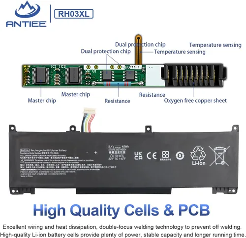 Vista 4 de ANTIEE RH03XL - Batería para portátil HP ProBook 630 640 650 430 440 445 450 G8 G9 G10 EliteBook 645 650 655 G9 G10 Series RHO3XL M02027-005 M011