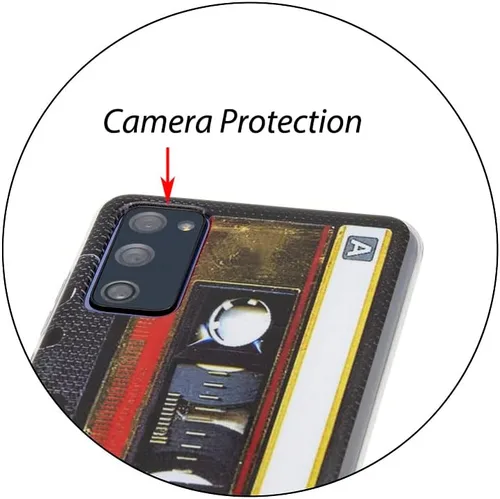 Vista 4 de Funda de teléfono con cinta de casete compatible con Galaxy S20 FE, funda de teléfono con cinta de música mixtape con cubierta trasera protectora