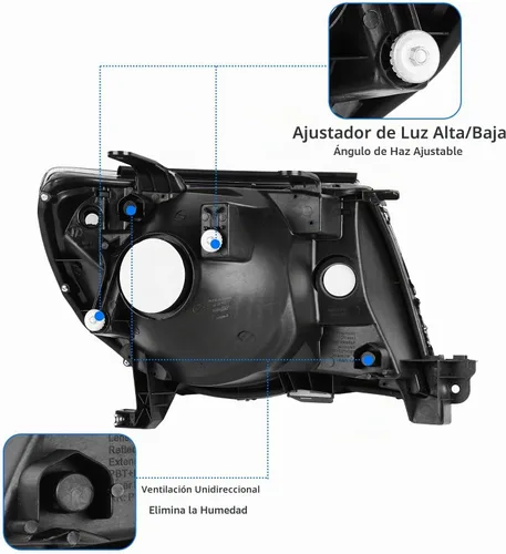 Vista 2 de DWVO Conjunto de faros delanteros compatible con camioneta Toyota Tacoma 2005 2006 2007 2008 2009 2010 2011 estilo OE carcasa cromada de repuesto