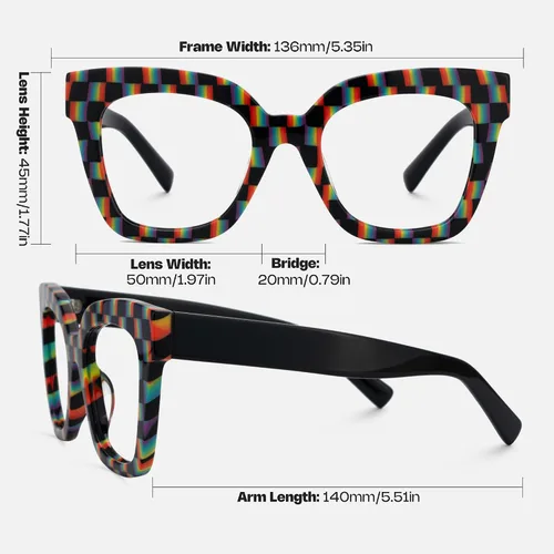 Vista 9 de Zeelool Gafas de luz azul para mujer de moda de tira cuadrada de moda gafas de computadora gafas antifatiga ocular Malcolm JGA000269-22B