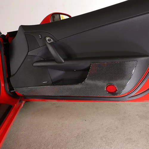 Vista 4 de Kit antipatadas para panel de puerta interior de automóvil, compatible con Chevy Corvette C6 2005-2013, fibra de carbono para puerta de automóvil