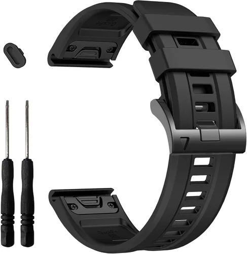 Vista 12 de EZMVZKU Correa de silicona Quickfit de 0.866 in compatible con Garmin Fenix 8/8Pro 1.850 in/Fenix 7/7 Pro/6/6 Pro/5 Plus, correa de reloj