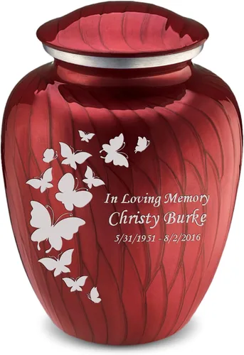 Vista 12 de Geturns Embrace Urnas de Cremación de Mariposa Personalizadas para Adultos para Cenizas Humanas I Urna Funeraria Grande Negra para Mujeres y Hombres