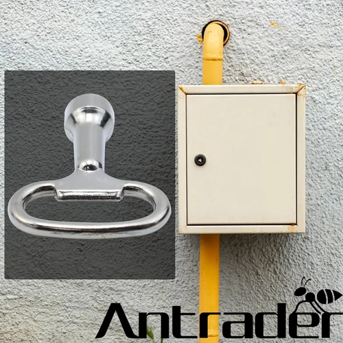 Vista 3 de Antrader Llave triangular de 2.0 x 1.5 pulgadas, llave de enchufe triangular Matel, llaves universales para bloqueo de panel triangular, 6 piezas