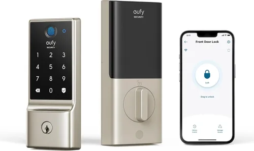 Vista 9 de eufy Security Smart Lock C220, cerradura de puerta de entrada sin llave de Negro