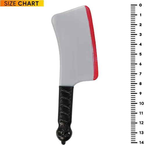 Vista 5 de Skeleteen Cuchillo de disfraz de cuchillo sangriento cuchillo de carne de arma falsa con mango de sangre y Jolly Roger