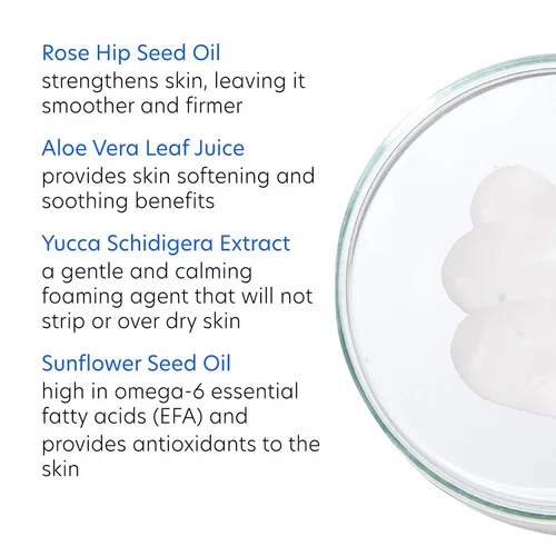 Vista 6 de PCA SKIN Limpiador facial hidratante cremoso, lavado facial diario suave para piel seca y sensible, deja la piel suave y tersa, ayuda a eliminar