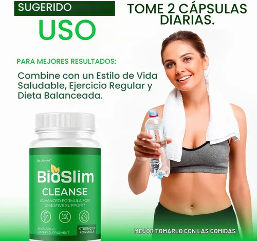 Vista 4 de BioSlim Cleanse Cápsulas (2 unidades) – Suplemento oficial de pastillas para pérdida de limpieza Bio Slim, fórmula avanzada de alta resistencia