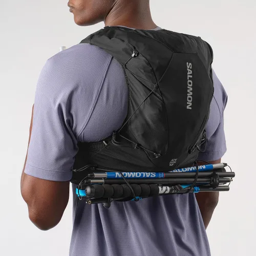 Vista 6 de Salomon Unisex Advance Skin 12 Chaleco de hidratación unisex para trail running de 12 litros Negro