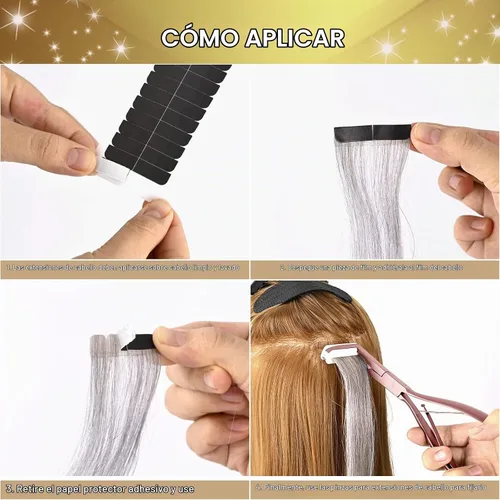Vista 6 de EHDIS Cinta en extensiones de cabello Alicates de acero inoxidable Extensiones de superficie plana Cinta de sellado de cinta Alicates Herramienta