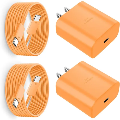 Vista 16 de Cargador USB C súper rápido de 45 W, cargador tipo C, bloque de carga rápida para teléfono Android con cable de carga tipo C de 3 pies para Samsung