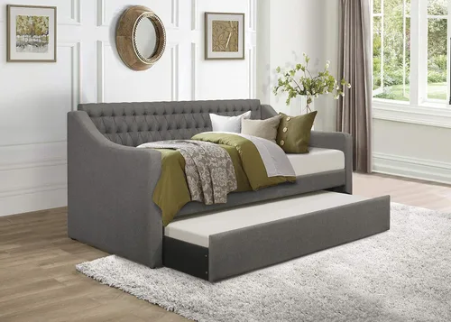 Vista 5 de Lexicon Sofá cama individual con nido, tapizado de tela, tapizado de tela Gris-oscuro