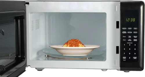 Vista 8 de Emerson MW7302B - Horno microondas compacto para encimera con control táctil, pantalla LED, 700 W, 10 niveles de potencia, 6 menús automáticos