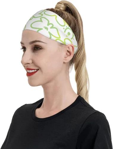 Vista 6 de Diadema deportiva personalizada para añadir cualquier foto texto, logotipo, personalizable, bandas elásticas que absorben la humedad para mujeres