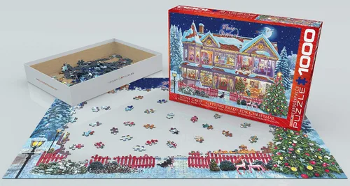 Vista 3 de EuroGraphics Preparándose para el rompecabezas de Navidad (1000 piezas) (6000-0973)