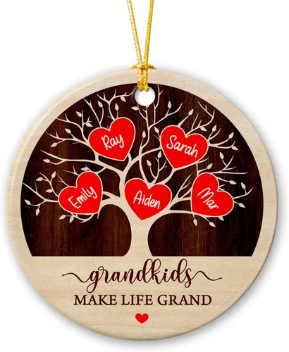 Vista 12 de Adorno de artista personalizado 2025 para árbol de Navidad, adornos de cerámica de dibujo personalizado, regalos de Navidad para pintores